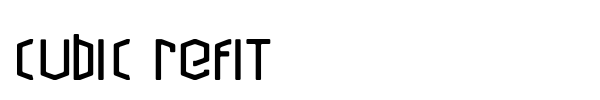 Cubic Refit font preview